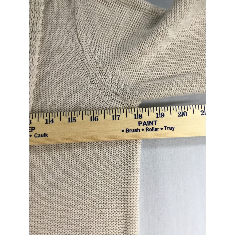 Lucy & Laurel M Cardigan Cream Open Front Pointelle Cable Knit Sweater - Picture 5 of 9